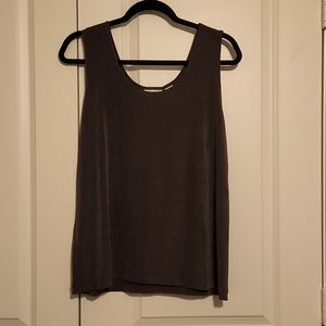 Chico's Travelers Knit Olive Green Blouse Size 3